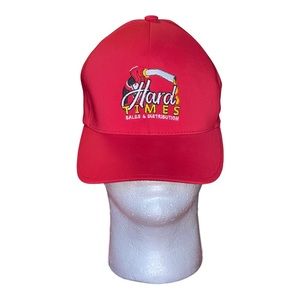 EUC! Embroidered Red Hard Times Ball Cap - FLEX-FIT S/M